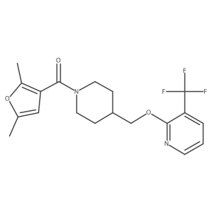 2-{[1-(2,5-Dimethylfuran-3-carbonyl)piperidin-4-yl]methoxy}-3-(trifluoromethyl)pyridine结构式