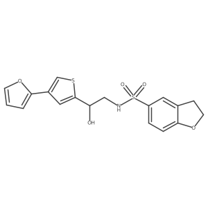 N-{2-[4-(furan-2-yl)thiophen-2-yl]-2-hydroxyethyl}-2,3-dihydro-1-benzofuran-5-sulfonamide结构式