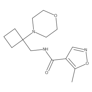 5-Methyl-N-[(1-morpholin-4-ylcyclobutyl)methyl]-1,2-oxazole-4-carboxamide结构式