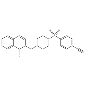 4-[4-[(4-Oxoquinazolin-3-yl)methyl]piperidin-1-yl]sulfonylbenzonitrile结构式