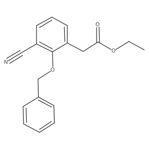 Ethyl 2-(2-(benzyloxy)-3-cyanophenyl)acetate结构式
