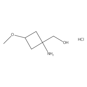 (1-Amino-3-methoxycyclobutyl)methanol;hydrochloride结构式