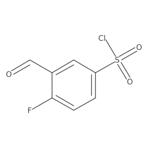 4-Fluoro-3-formylbenzenesulfonyl chloride Structure