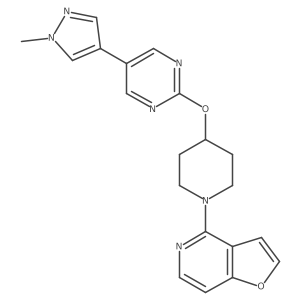 2-[(1-{furo[3,2-c]pyridin-4-yl}piperidin-4-yl)oxy]-5-(1-methyl-1H-pyrazol-4-yl)pyrimidine Structure