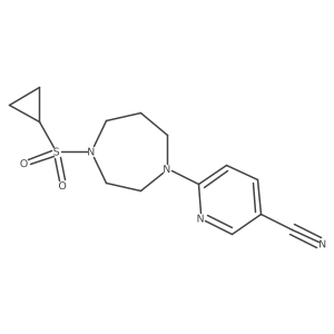 6-[4-(Cyclopropanesulfonyl)-1,4-diazepan-1-yl]pyridine-3-carbonitrile Structure