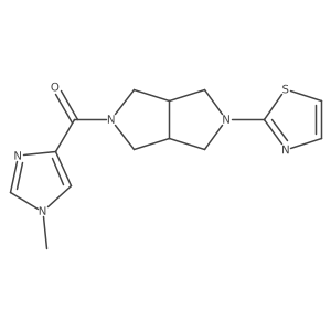 2-[5-(1-methyl-1H-imidazole-4-carbonyl)-octahydropyrrolo[3,4-c]pyrrol-2-yl]-1,3-thiazole结构式