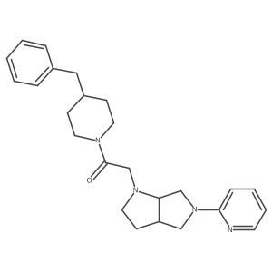 1-(4-Benzylpiperidin-1-yl)-2-[5-(pyridin-2-yl)-octahydropyrrolo[2,3-c]pyrrol-1-yl]ethan-1-one结构式
