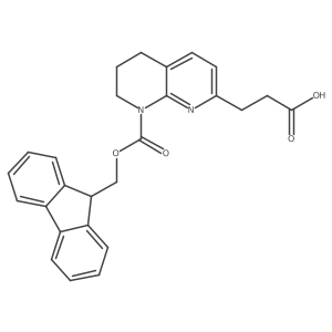 3-(8-{[(9H-fluoren-9-yl)methoxy]carbonyl}-5,6,7,8-tetrahydro-1,8-naphthyridin-2-yl)propanoic acid Structure