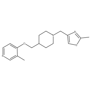3-Methyl-4-({1-[(2-methyl-1,3-thiazol-4-yl)methyl]piperidin-4-yl}methoxy)pyridine结构式