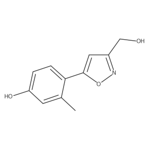 4-(3-(Hydroxymethyl)isoxazol-5-yl)-3-methylphenol结构式
