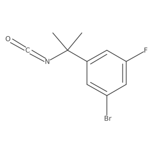 1-Bromo-3-fluoro-5-(2-isocyanatopropan-2-yl)benzene结构式