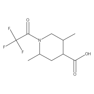 2,5-Dimethyl-1-(trifluoroacetyl)piperidine-4-carboxylic acid结构式