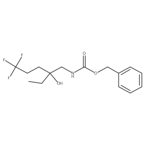 benzyl N-(2-ethyl-5,5,5-trifluoro-2-hydroxypentyl)carbamate结构式
