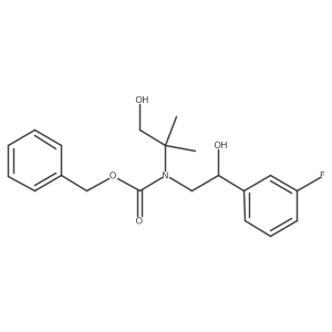 benzyl N-[2-(3-fluorophenyl)-2-hydroxyethyl]-N-(1-hydroxy-2-methylpropan-2-yl)carbamate结构式
