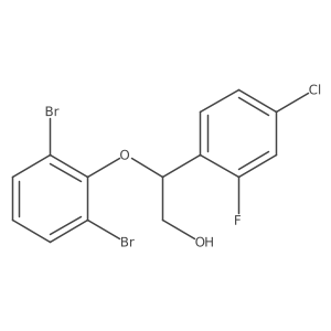 2-(4-Chloro-2-fluorophenyl)-2-(2,6-dibromophenoxy)ethan-1-ol结构式