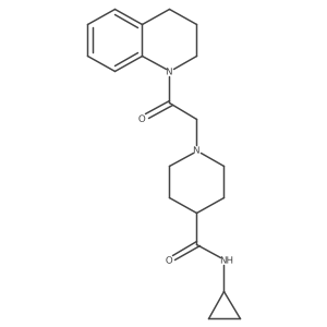 N-cyclopropyl-1-[2-oxo-2-(1,2,3,4-tetrahydroquinolin-1-yl)ethyl]piperidine-4-carboxamide Structure