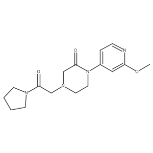 1-(2-Methoxypyridin-4-yl)-4-[2-oxo-2-(pyrrolidin-1-yl)ethyl]piperazin-2-one Structure