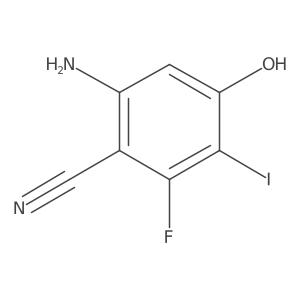 6-Amino-2-fluoro-4-hydroxy-3-iodobenzonitrile Structure
