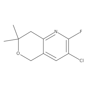 3-Chloro-2-fluoro-7,7-dimethyl-7,8-dihydro-5H-pyrano[4,3-b]pyridine结构式