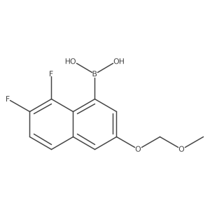 (7,8-Difluoro-3-(methoxymethoxy)naphthalen-1-yl)boronic acid结构式