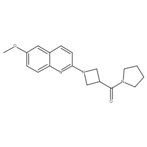 6-Methoxy-2-[3-(pyrrolidine-1-carbonyl)azetidin-1-yl]quinoline结构式