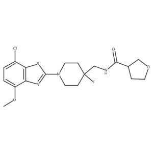 N-{[1-(7-chloro-4-methoxy-1,3-benzothiazol-2-yl)-4-fluoropiperidin-4-yl]methyl}oxolane-3-carboxamide结构式