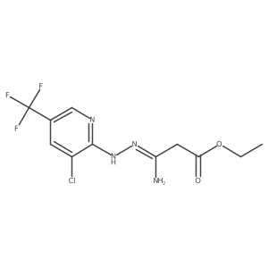 Ethyl 3-{2-[3-chloro-5-(trifluoromethyl)-2-pyridinyl]hydrazino}-3-iminopropanoate结构式