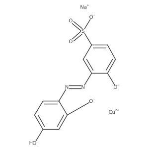 Copper(2+) sodium 3-((4-hydroxy-2-oxidophenyl)diazenyl)-4-oxidobenzenesulfonate (1:1:1)结构式