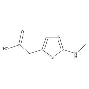 2-[2-(Methylamino)-1,3-thiazol-5-yl]acetic acid Structure