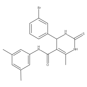 4-(3-bromophenyl)-N-(3,5-dimethylphenyl)-6-methyl-2-thioxo-1,2,3,4-tetrahydropyrimidine-5-carboxamide Structure