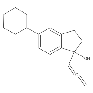 5-Cyclohexyl-2,3-dihydro-1-(1,2-propadien-1-yl)-1H-inden-1-ol结构式
