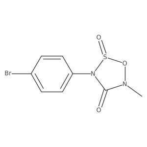 1,2,3,5-Oxathiadiazolidin-4-one, 3-(4-bromophenyl)-5-methyl-, 2-oxide Structure