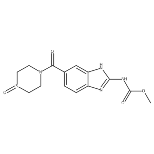 Carbamic acid, [5-[(1-oxido-4-thiomorpholinyl)carbonyl]-1H-benzimidazol-2-yl]-, methyl ester Structure