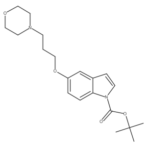1h-Indole-1-carboxylic acid,5-[3-(4-morpholinyl)propoxy]-,1,1-dimethylethyl ester结构式