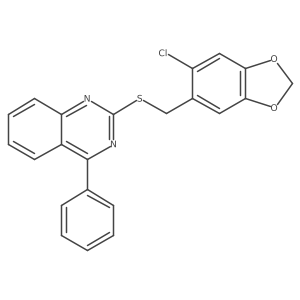 2-{[(6-Chloro-1,3-benzodioxol-5-yl)methyl]sulfanyl}-4-phenylquinazoline Structure