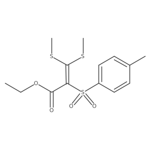 Ethyl 2-[(4-methylphenyl)sulfonyl]-3,3-bis(methylthio)-2-propenoate结构式