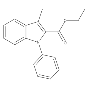 3-Methyl-1-phenyl-1H-indole-2-carboxylic acid ethyl ester Structure