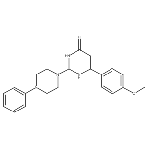 6-(4-Methoxyphenyl)-2-(4-phenylpiperazin-1-yl)-1,3-diazinan-4-one结构式