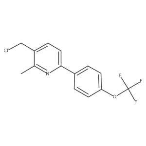 3-Chloromethyl-2-methyl-6-(4-trifluoromethoxy-phenyl)-pyridine结构式