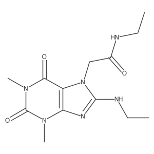 N-ethyl-2-(8-(ethylamino)-1,3-dimethyl-2,6-dioxo-2,3-dihydro-1H-purin-7(6H)-yl)acetamide Structure