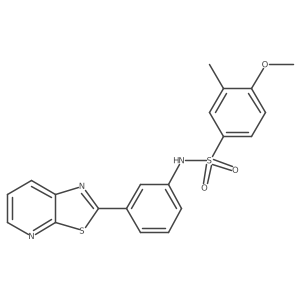 4-methoxy-3-methyl-N-(3-thiazolo[5,4-b]pyridin-2-ylphenyl)benzenesulfonamide结构式