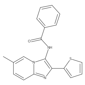 N-[6-methyl-2-(thiophen-2-yl)imidazo[1,2-a]pyridin-3-yl]benzamide结构式