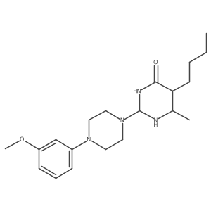 5-Butyl-2-[4-(3-methoxyphenyl)piperazin-1-yl]-6-methyl-1,3-diazinan-4-one Structure
