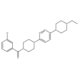 (3-Bromophenyl)(4-(6-(4-ethylpiperazin-1-yl)pyridazin-3-yl)piperazin-1-yl)methanone Structure