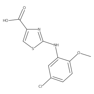 2-[(5-Chloro-2-methoxyphenyl)amino]-1,3-thiazole-4-carboxylic acid结构式