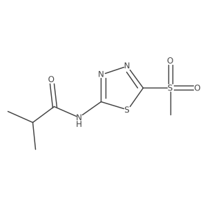 2-methyl-N-[(2Z)-5-(methylsulfonyl)-1,3,4-thiadiazol-2(3H)-ylidene]propanamide Structure