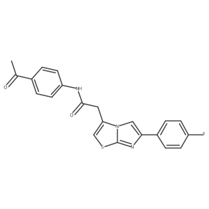N-(4-acetylphenyl)-2-[6-(4-fluorophenyl)imidazo[2,1-b][1,3]thiazol-3-yl]acetamide结构式
