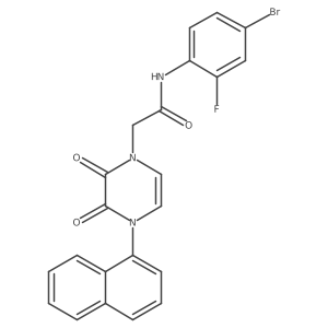 N-(4-bromo-2-fluorophenyl)-2-(4-(naphthalen-1-yl)-2,3-dioxo-3,4-dihydropyrazin-1(2H)-yl)acetamide Structure
