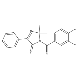 1-(3,4-dichlorobenzoyl)-2,2-dimethyl-4-phenyl-2,5-dihydro-1H-imidazole-5-thione Structure