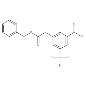 3-Benzyloxycarbonylamino-5-trifluoromethyl-benzoic acid Structure